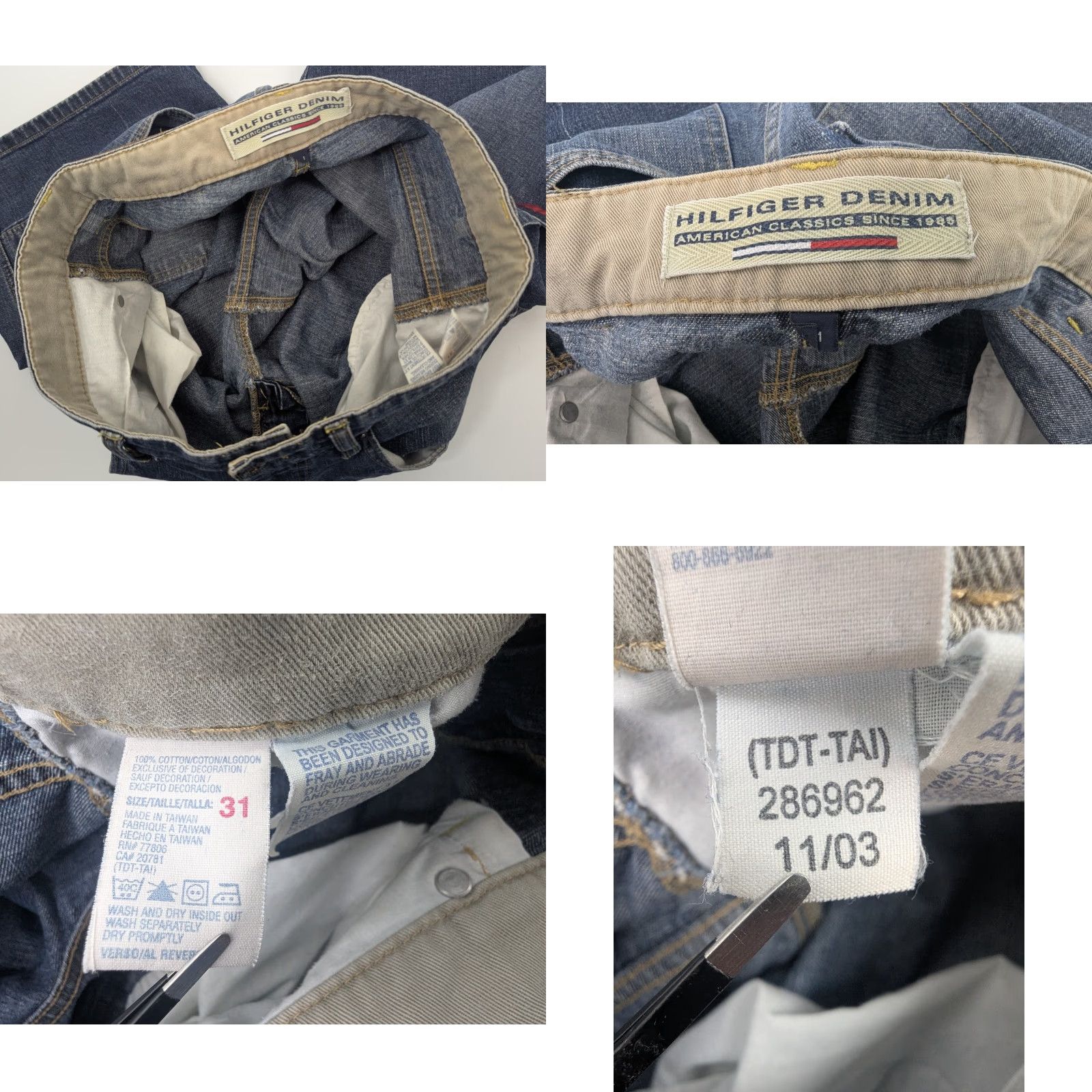 Tommy Hilfiger VINTAGE Tommy Hilfiger Carpenter Denim Jeans Shorts 31 Mens Blue 90s 5-Pocket Jorts High Rise Size 31 Regular Size US 31 - 8 Thumbnail