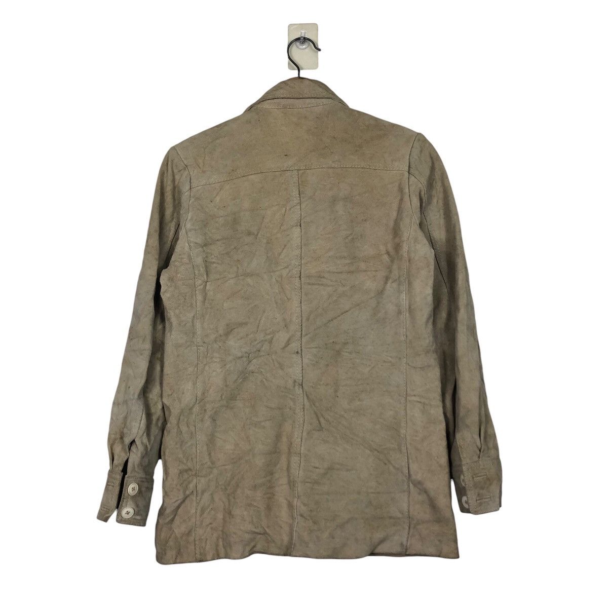 Japanese Brand 📌Vintage Chore Button Leather Jacket Suede Issey Miyake Size US M / EU 48-50 / 2 - 9 Thumbnail