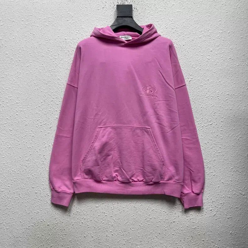 Balenciaga Balenciaga Pink Front and Back Embroidered Sweatshirt Hood Size US M / EU 48-50 / 2 - 1 Thumbnail