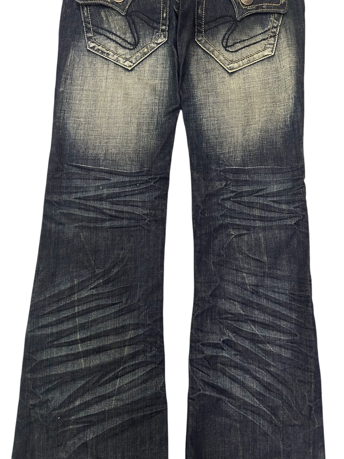 Japanese Brand × Vintage Japanese Fazbee Vintage Flare Sand Wash Denim Jeans Size US 29 - 4 Thumbnail