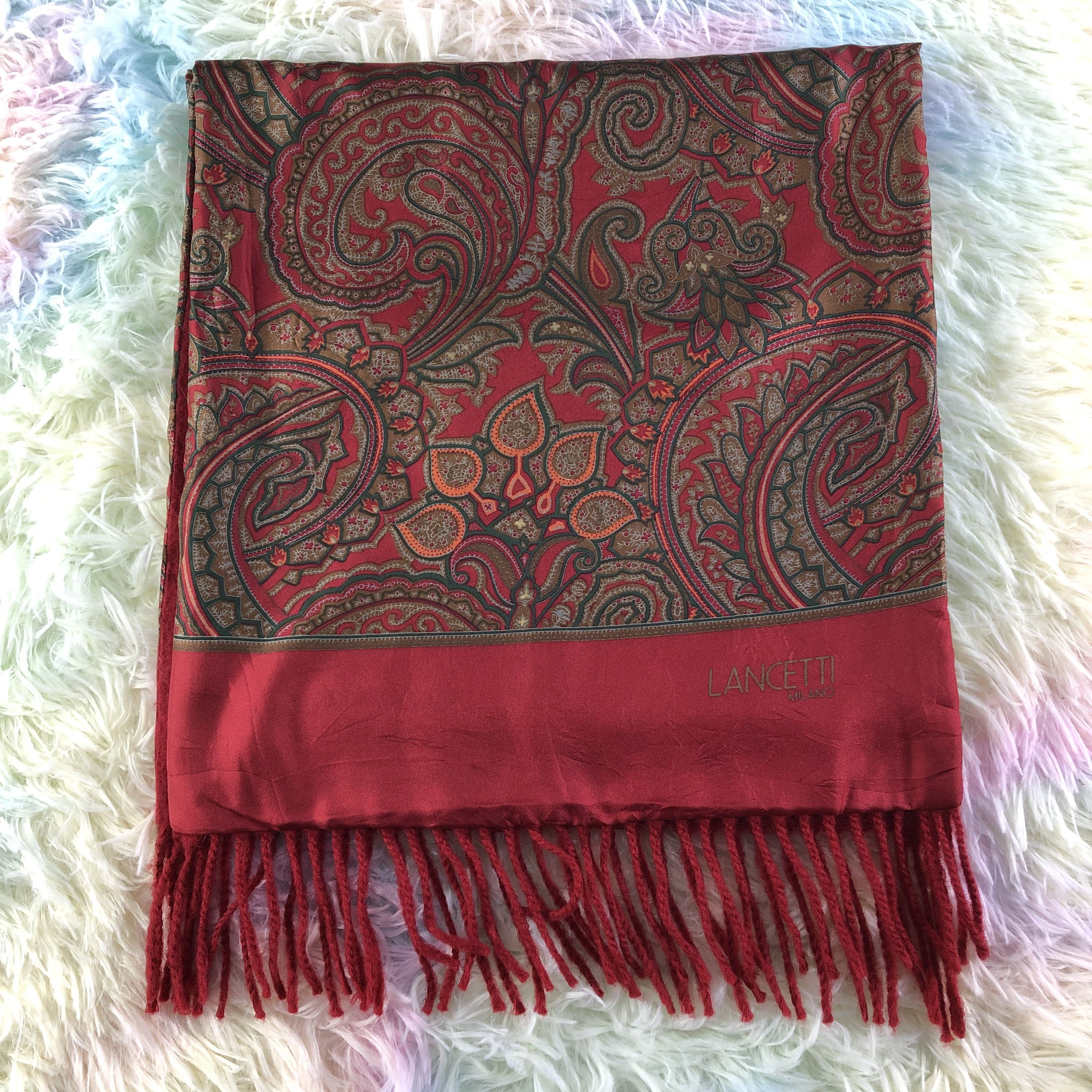 Lui di Lancetti Lancetti Silk Scarf / Muffler / Neckwear - KM348 Size ONE SIZE - 2 Thumbnail