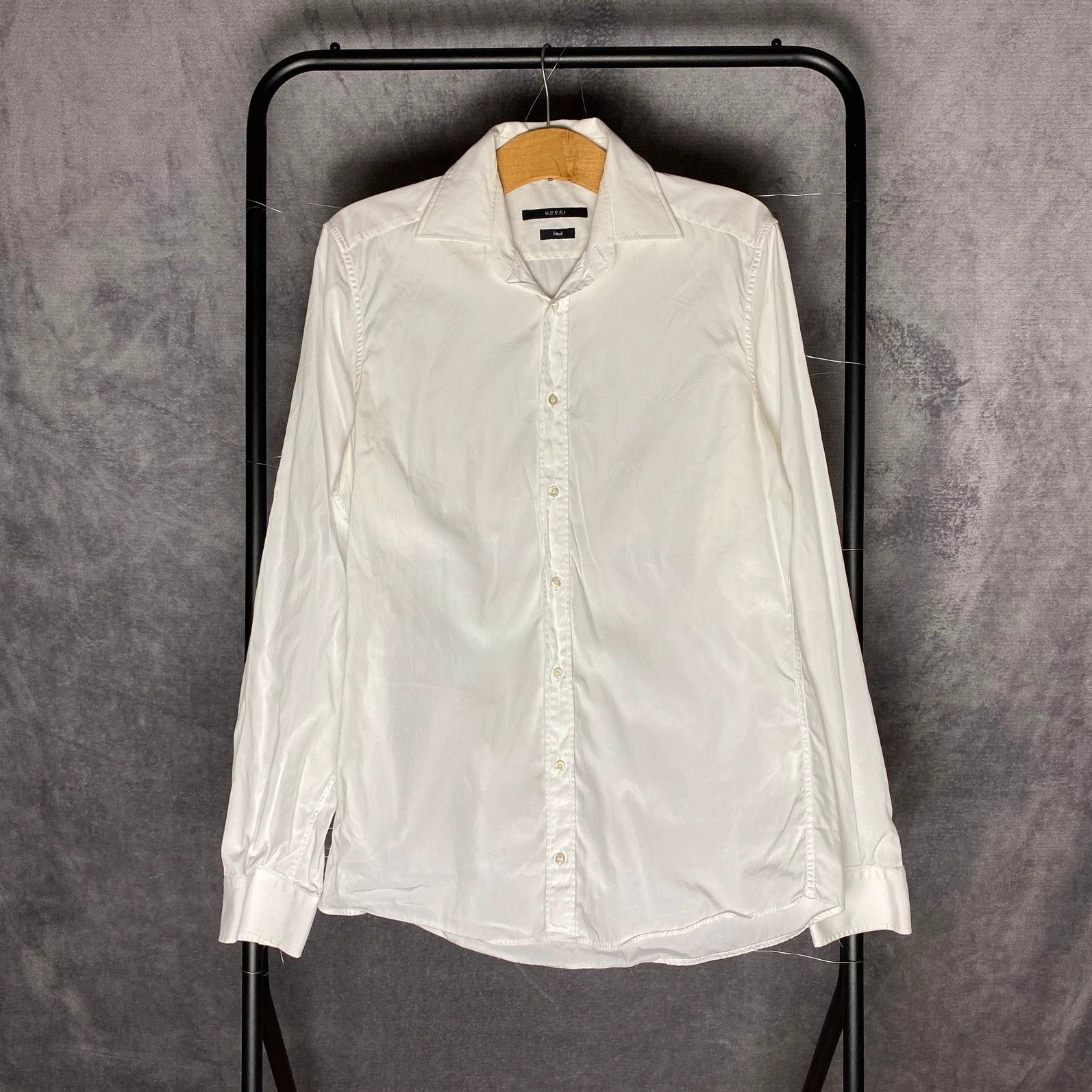 Designer × Gucci Gucci shirt longsleeve plain white classic high end Size US M / EU 48-50 / 2 - 1 Thumbnail
