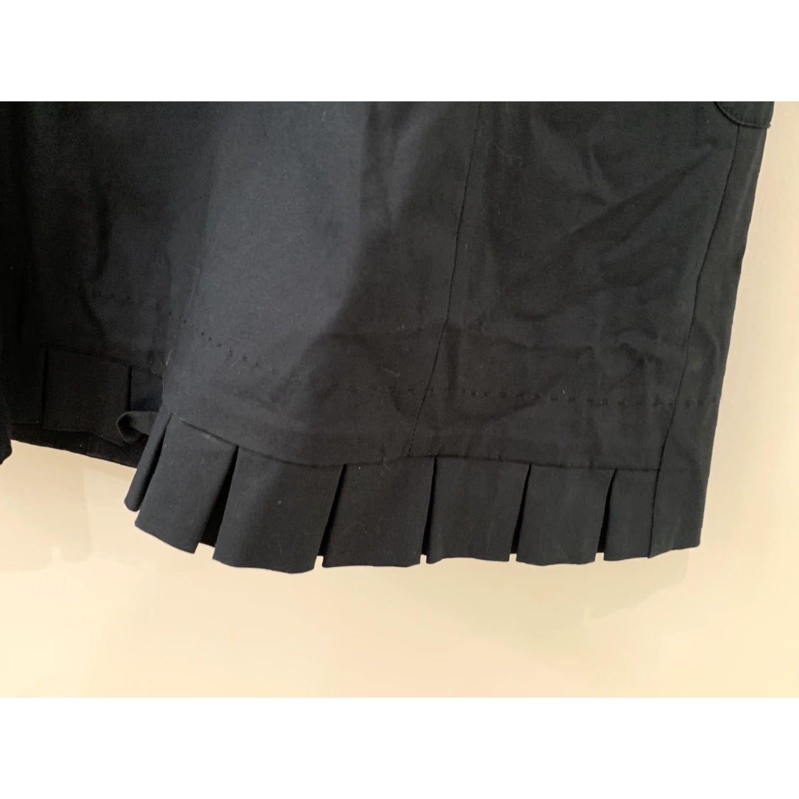 Juicy Couture Womens Juicy Couture Trench Coat Jacket Navy Petite Gold Buttons Beltless PP Blue Men’s Military Ruffle Trim Size XXS / US 00 / IT 34 - 6 Thumbnail