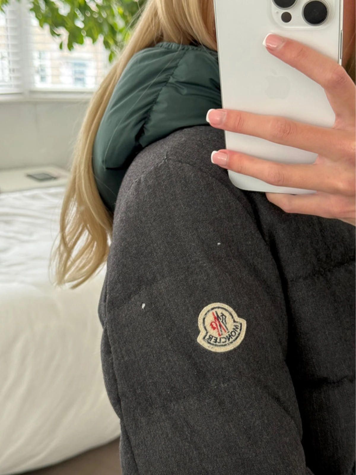 Moncler Moncler Charcoal & Deep Green Down Puffer Jacket Size L / US 10 / IT 46 - 8 Thumbnail