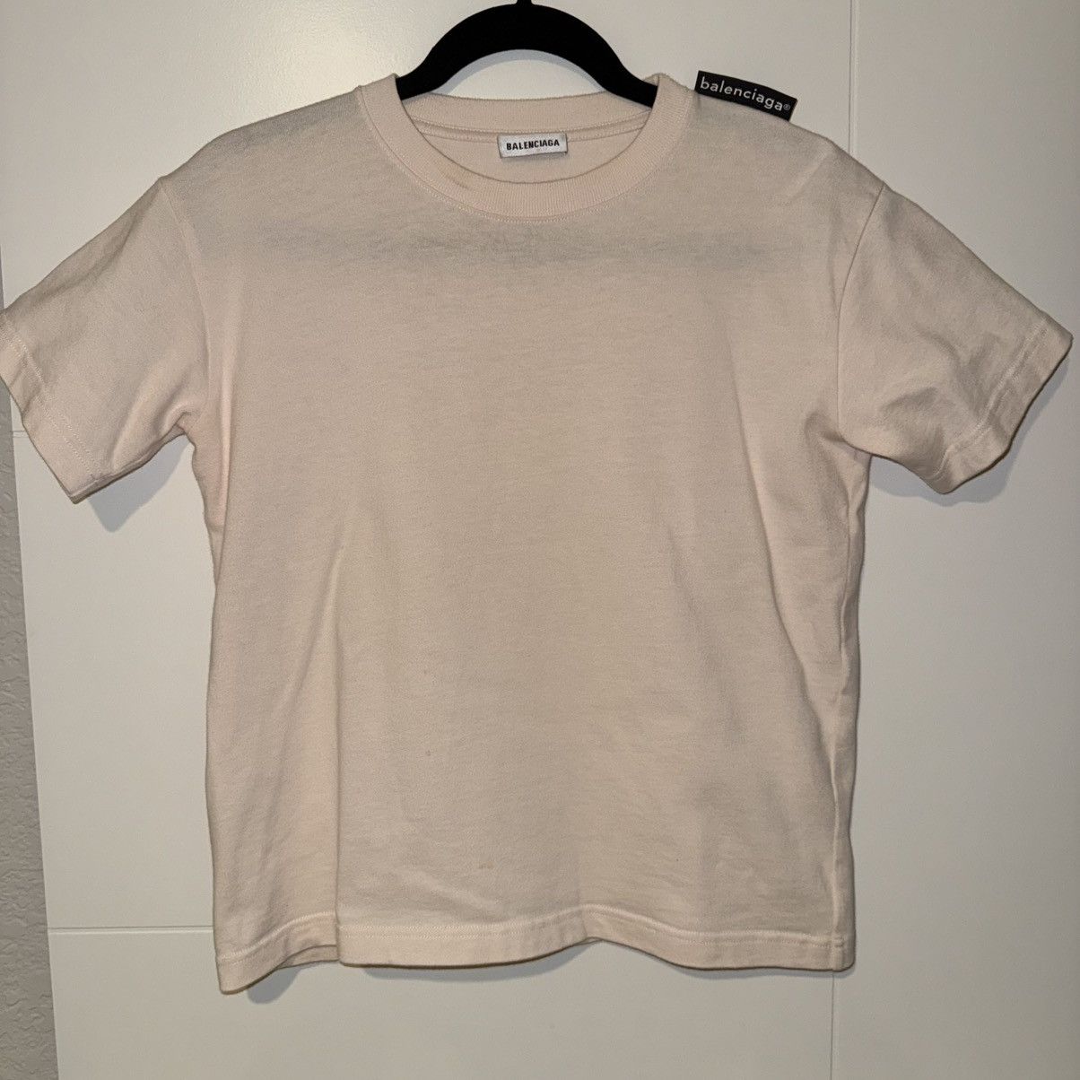 Balenciaga Balenciaga Logo Crewneck Light Pink Short Sleeve T-Shirt Size M / US 6-8 / IT 42-44 - 1 Thumbnail