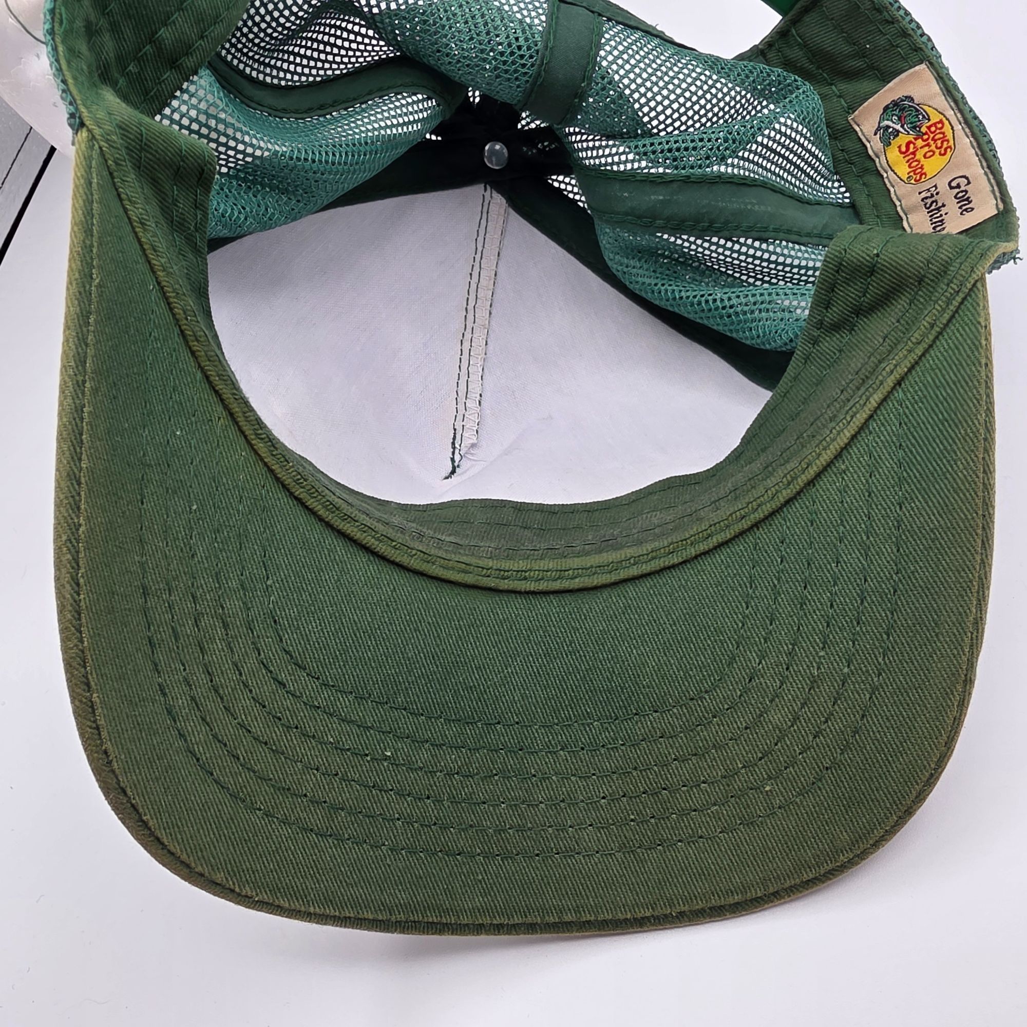 Bass Pro Shops Bass Pro Shops Green Trucker Hat With Mesh Back Snapback Out Size ONE SIZE - 8 Thumbnail