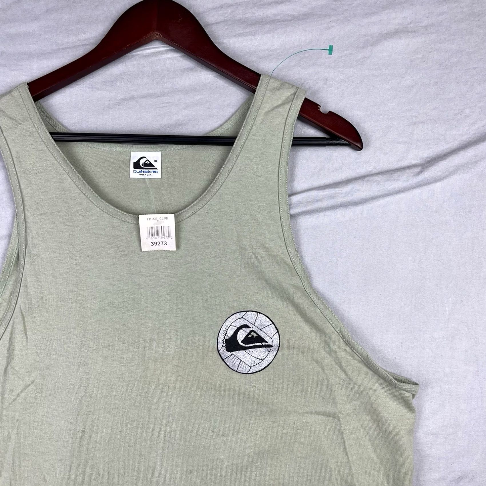 Quiksilver VINTAGE Quiksilver Shirt Mens XL Tank Top Beach USA 90s Graphic Print Cotton Green Logo Tee Size US XL / EU 56 / 4 - 2 Thumbnail