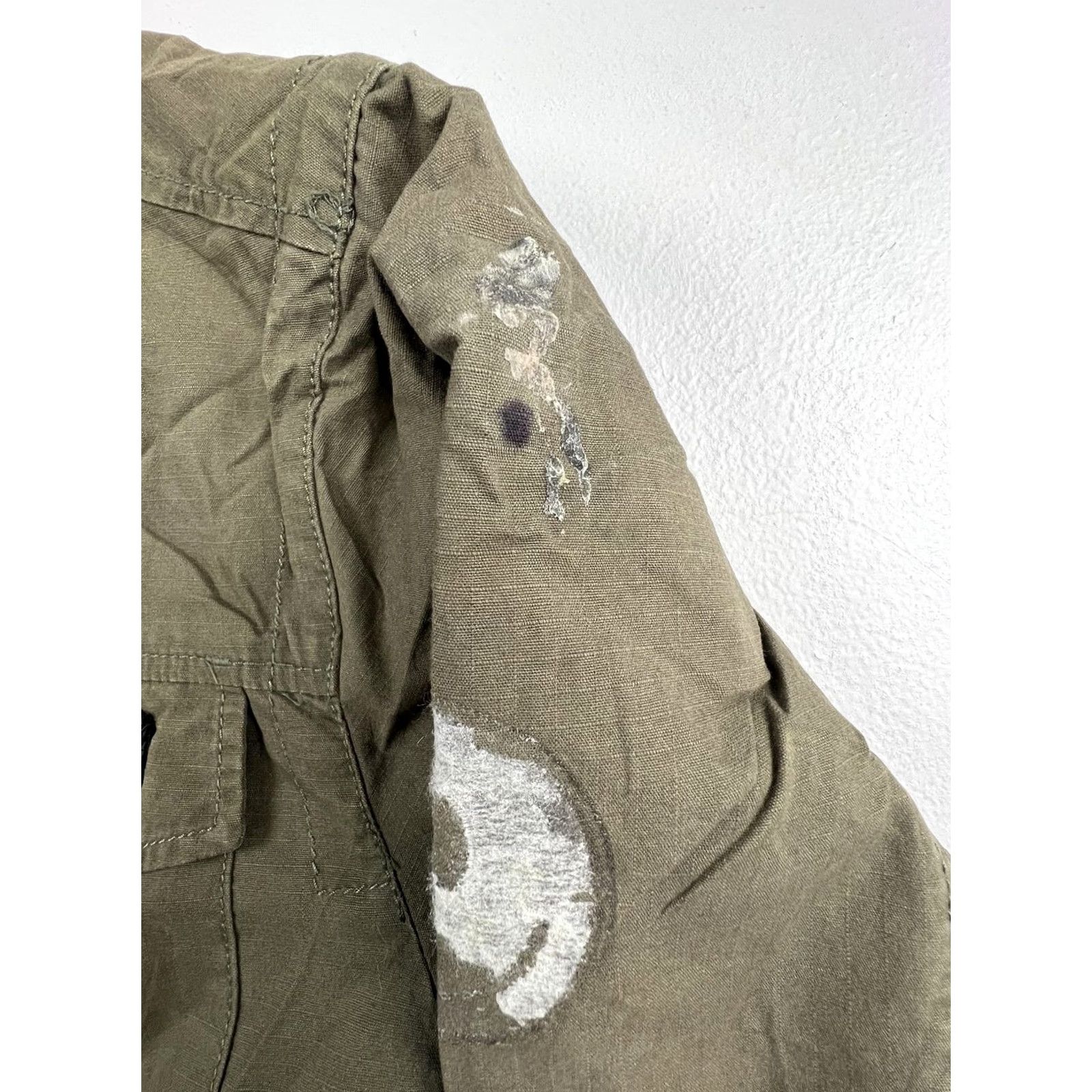 Vintage Tony Hawk Jacket Mens Small Green Canvas Military Full Zip Lined Pocketed Size US S / EU 44-46 / 1 - 4 Thumbnail
