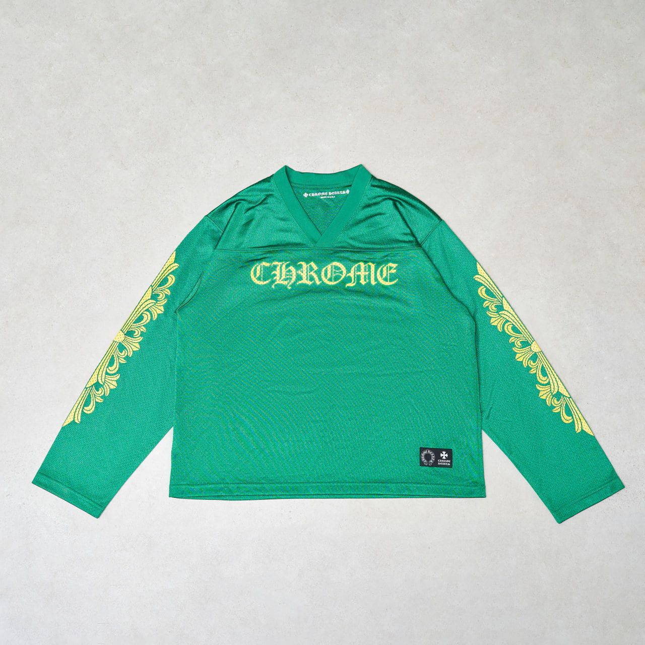 Chrome Hearts CHROME HEARTS Mesh Jersey Long Sleeve Tee GREEN Size US L / EU 52-54 / 3 - 2 Thumbnail
