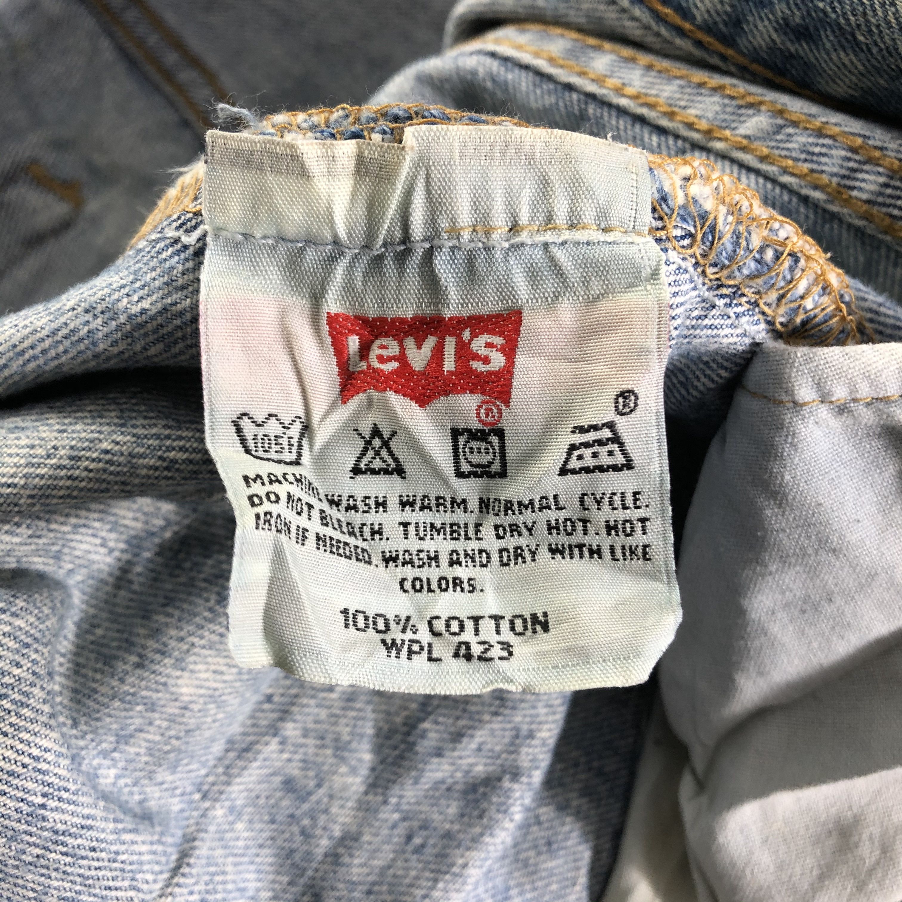 Levi's Vintage 90s Levis 501 Jeans-J3743 Size US 35 - 12 Thumbnail