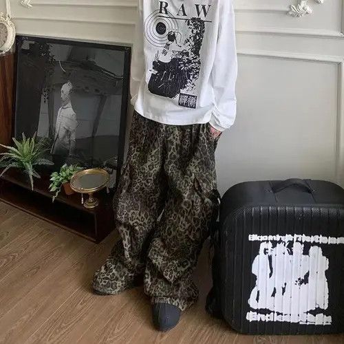 Designer Ichiko x Ayase Leopard Print High Street Vintage Loose Jeans Size US 33 - 3 Thumbnail