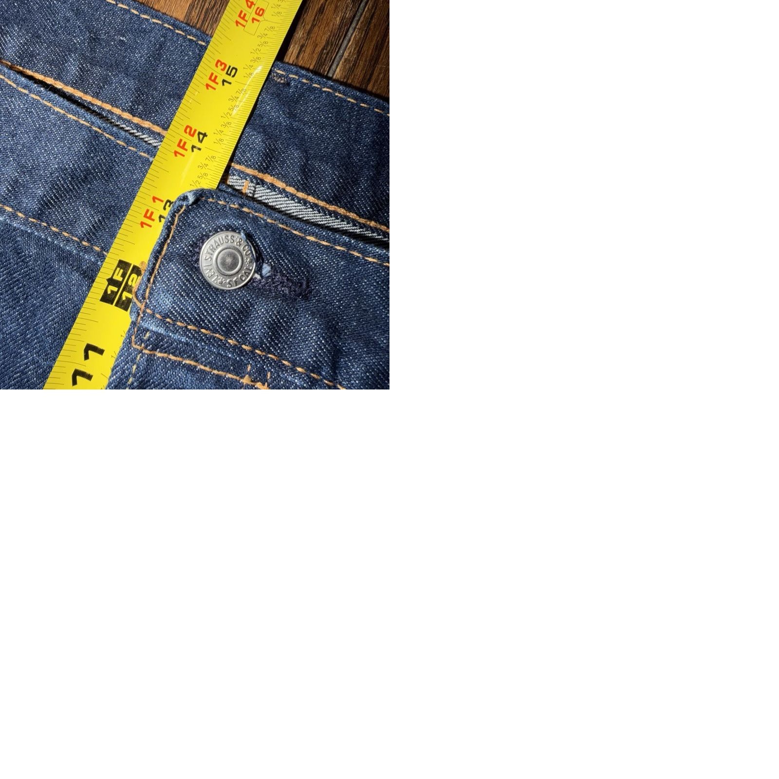 Levi's Levi's 501 ST Jeans Slim Taper Dark Wash Blue Denim Button Fly Men 40x30 Regular Inseam 29" Vintage No Size US 40 / EU 56 - 10 Thumbnail