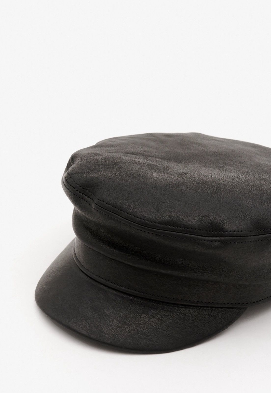 Ann Demeulemeester Last Ann Demeulemeester Black Leather Cap Size ONE SIZE - 4 Thumbnail