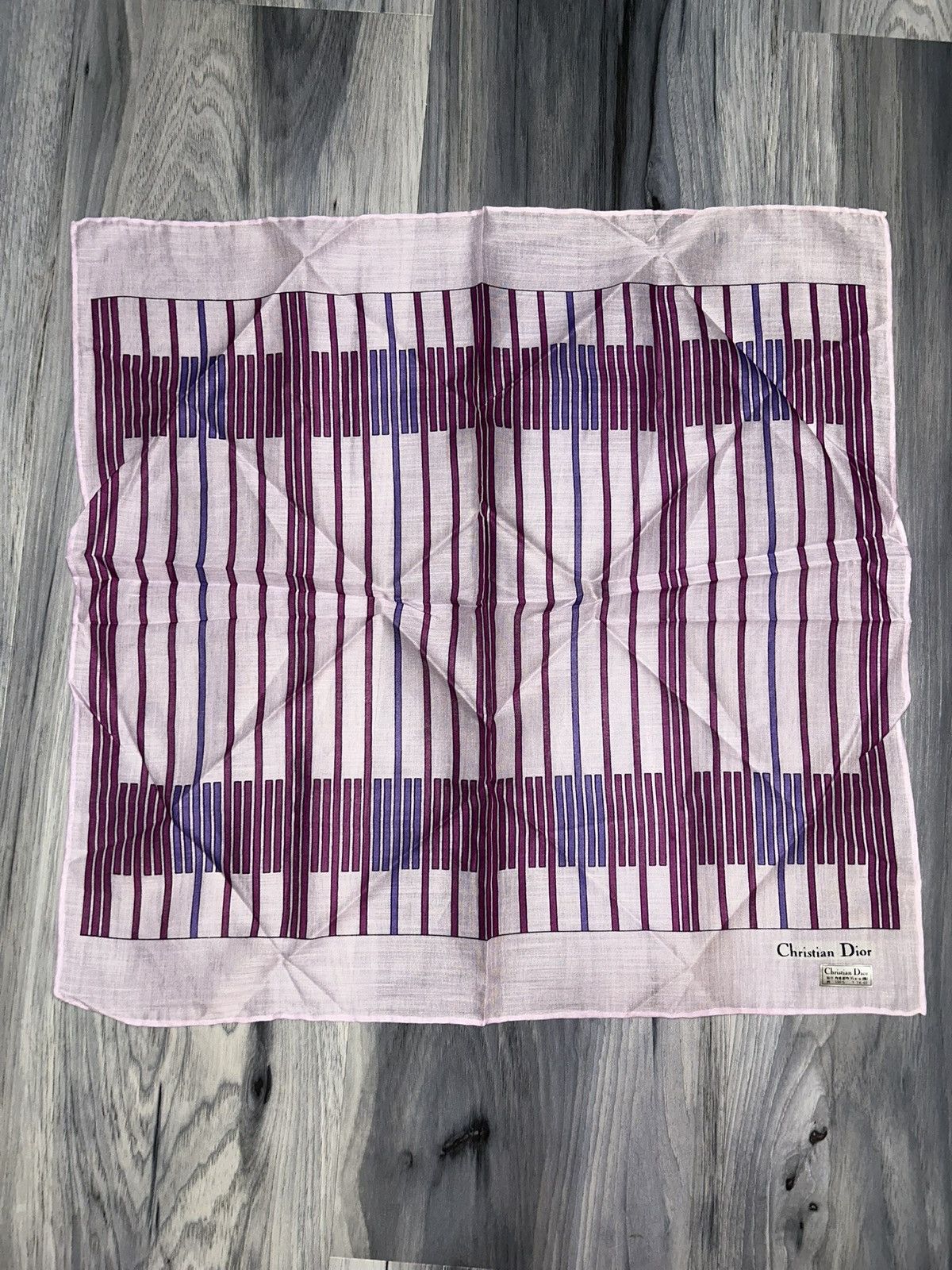 Dior Christian Dior Light Purple Sheer Cotton Handkerchief Size ONE SIZE - 3 Thumbnail