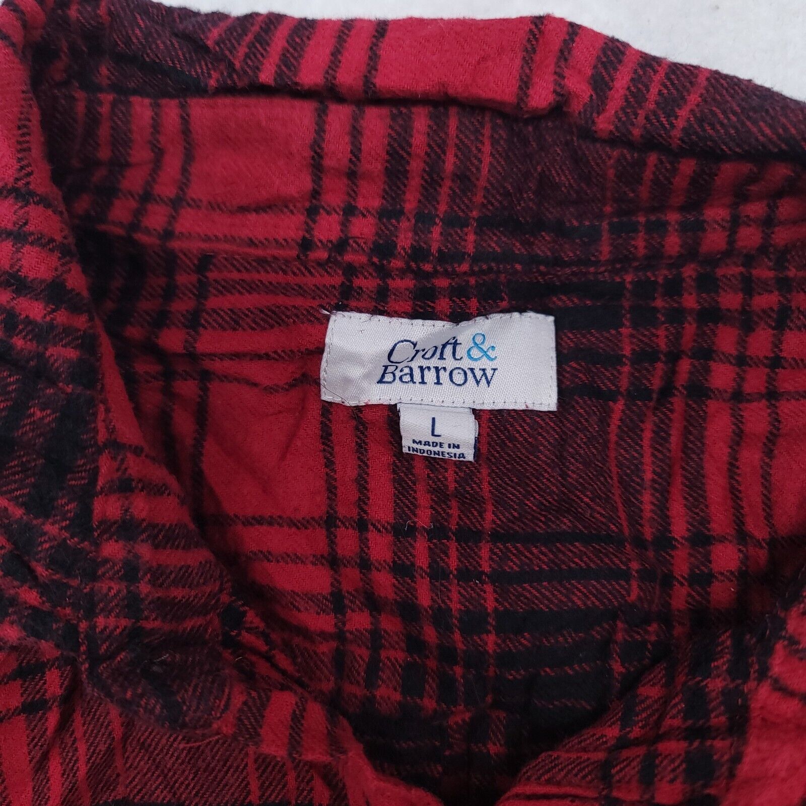 Croft & Barrow Croft & Barrow Tartan Flannel Shirt Mens Size L Red Black Size US L / EU 52-54 / 3 - 3 Thumbnail