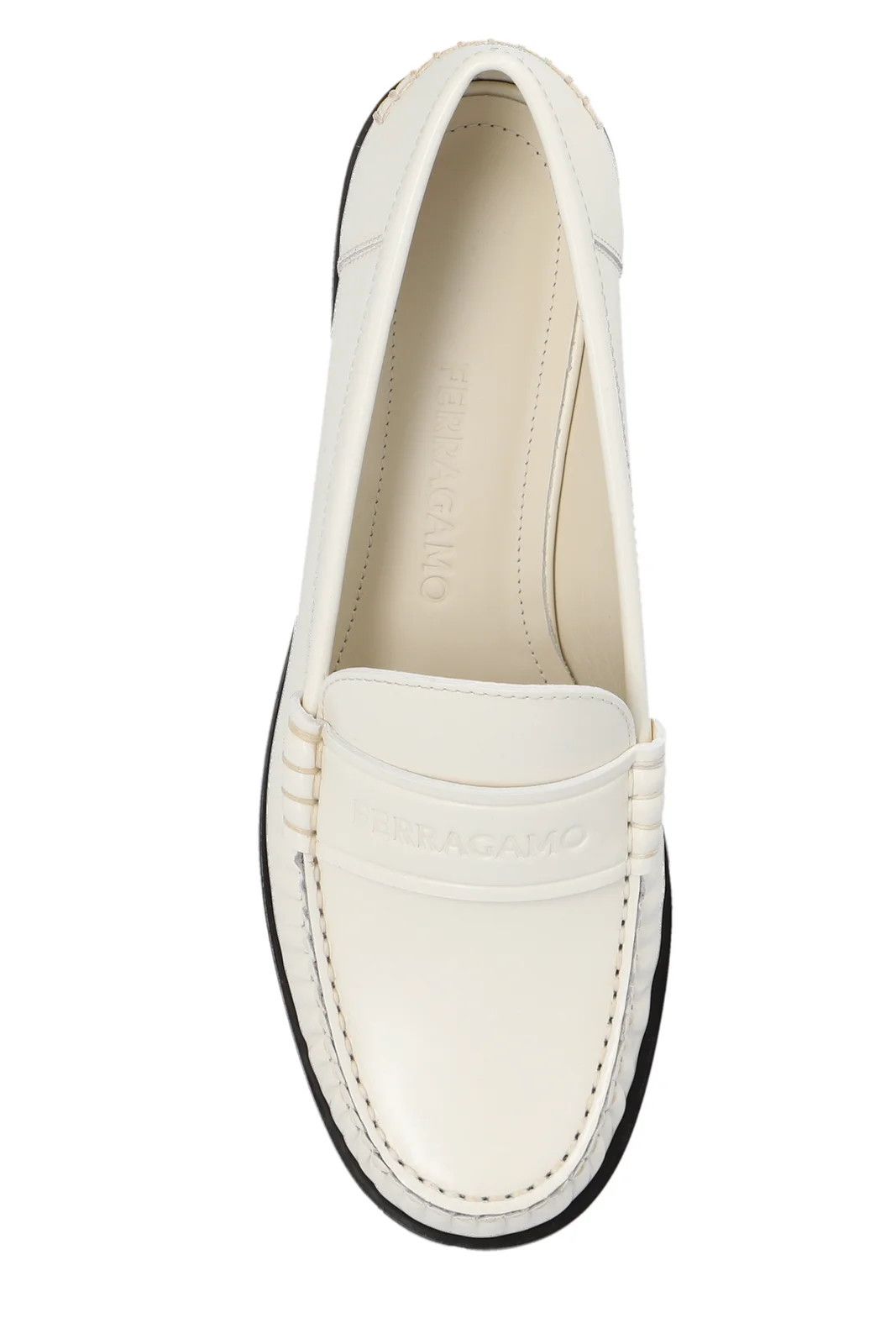 Salvatore Ferragamo o1s1rm0924 Debossed Loafers in White Size US 5.5 / IT 35.5 - 2 Thumbnail