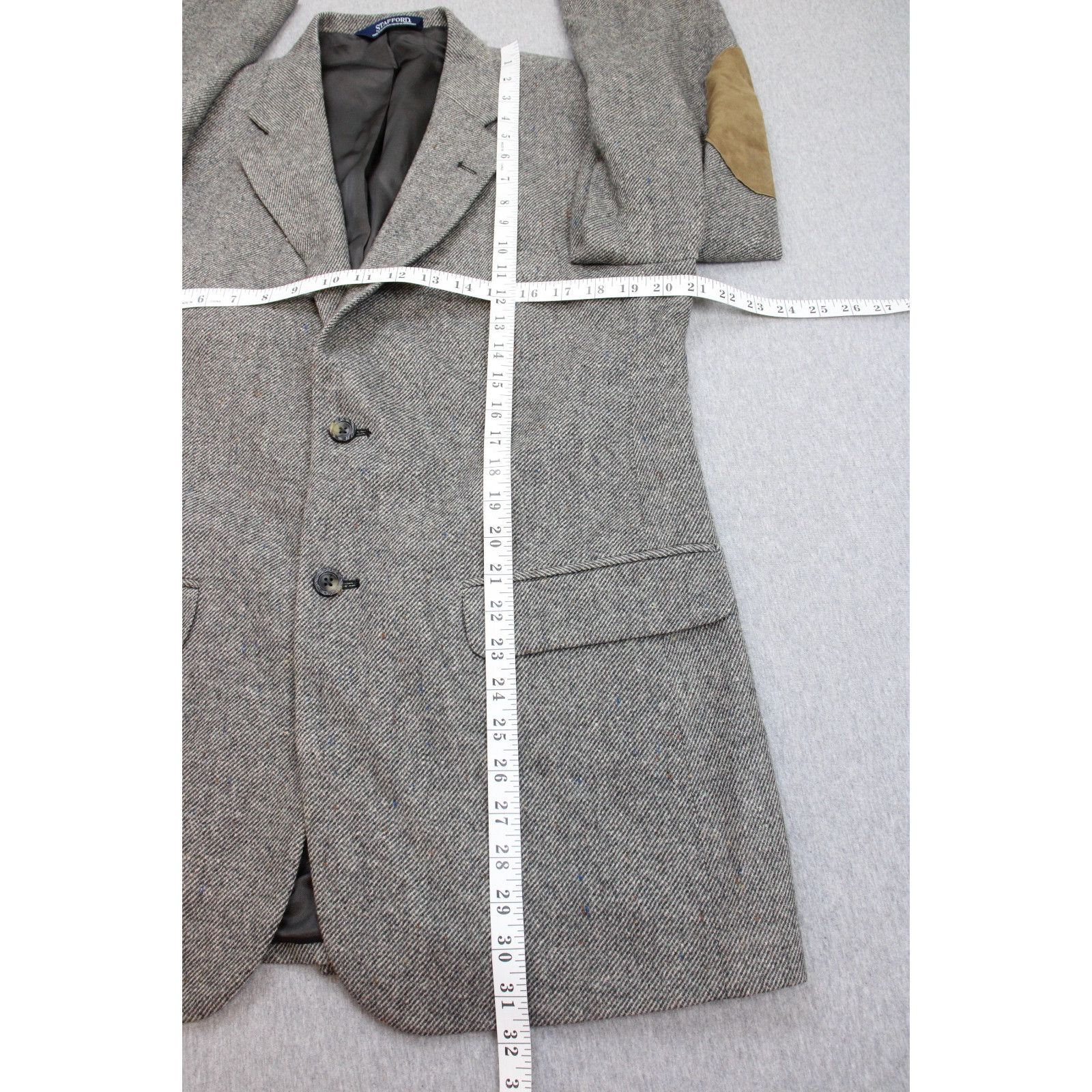 Stafford Stafford Blazer Men's Size 40S Single Breasted Notch Lapel Size 40S - 10 Thumbnail