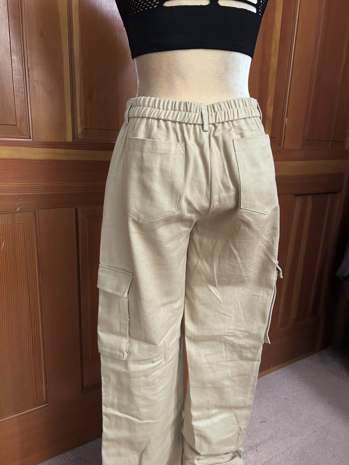 Designer × Other NWT, Lavishly Paris Relaxed Fit Oversized Tan Cargo Pants Size 30" / US 8 / IT 44 - 10 Thumbnail