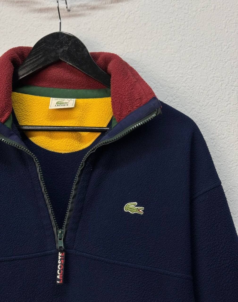 Lacoste × Vintage Lacoste Fleece 1/3 Zip Sweater Vintage Size US M / EU 48-50 / 2 - 7 Thumbnail