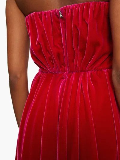 Dolce & Gabbana o1y0825 Velvet Mini Dress in Fuchsia Size XS / US 0-2 / IT 36-38 - 3 Thumbnail