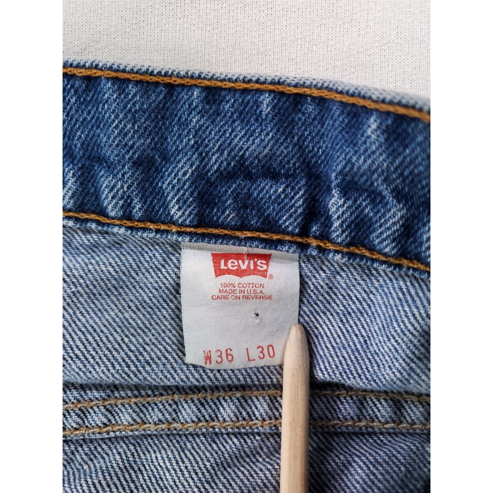 Levi's VINTAGE Levi's 517 Jeans Men Blue Made USA 35x29 Bootcut 90s Orange Tab Mens Size US 35 - 3 Thumbnail