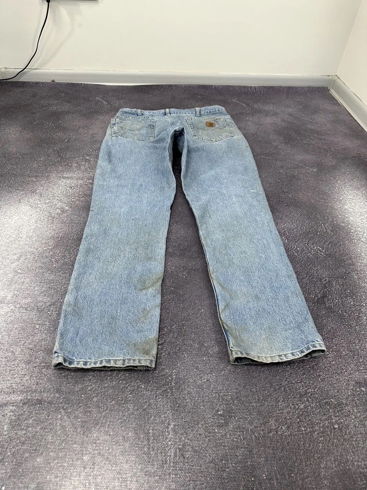 Carhartt × Vintage Vintage Carhartt Traditional Fit Blue Denim Work Hype Jeans Size US 34 / EU 50 - 4 Thumbnail