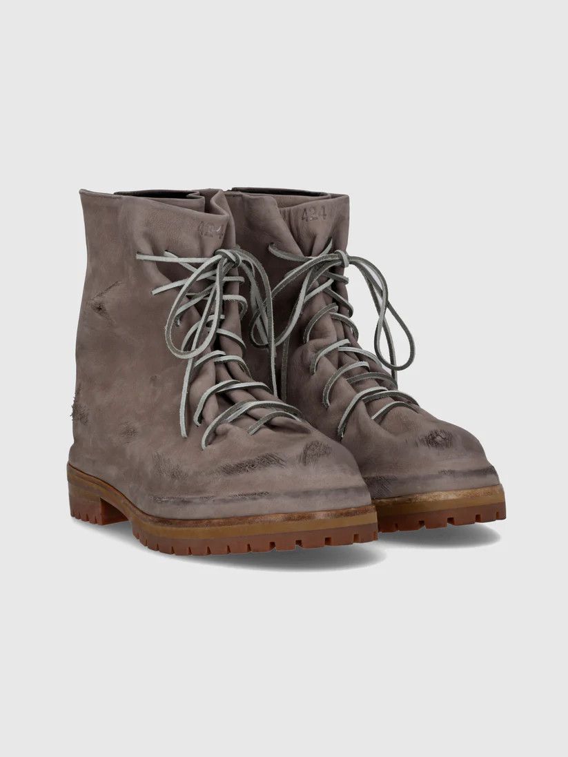424 $1490 424 Dusty Nude Nabuk Leather Laced Up Marathon Boot Size US 8 / EU 41 - 2 Thumbnail