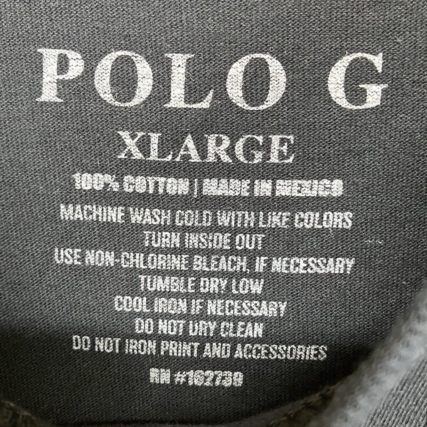 Vintage VINTAGE Polo G T-Shirt Adult XL Black Hip Hop Rap Band Graphic Tee Short Sleeve Mens Size US XL / EU 56 / 4 - 7 Thumbnail
