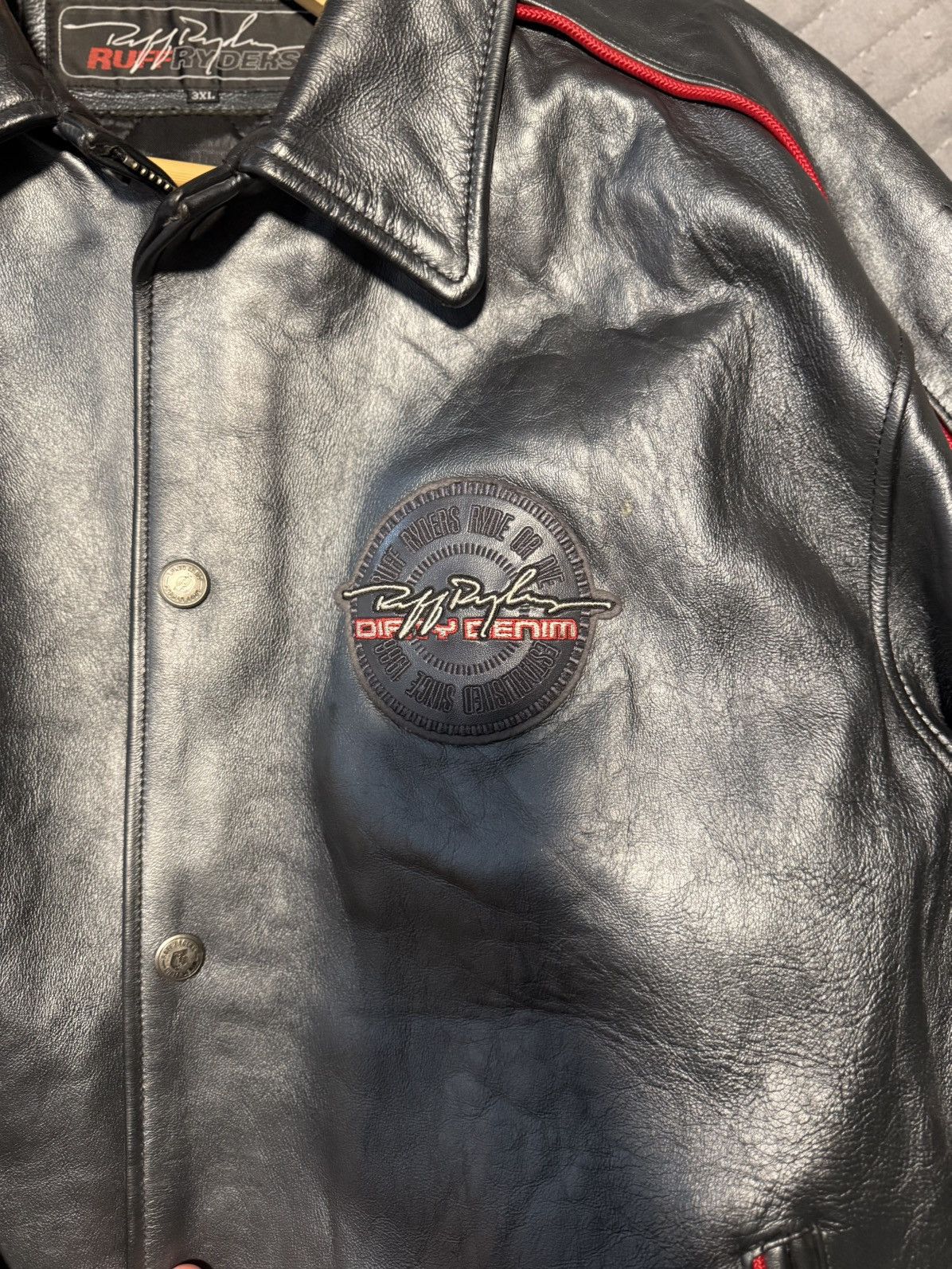 Ruff Ryders Vintage Ruff Ryders Leather Jacket Ride or Die DMX Era Biker Size US XXL / EU 58 / 5 - 3 Thumbnail