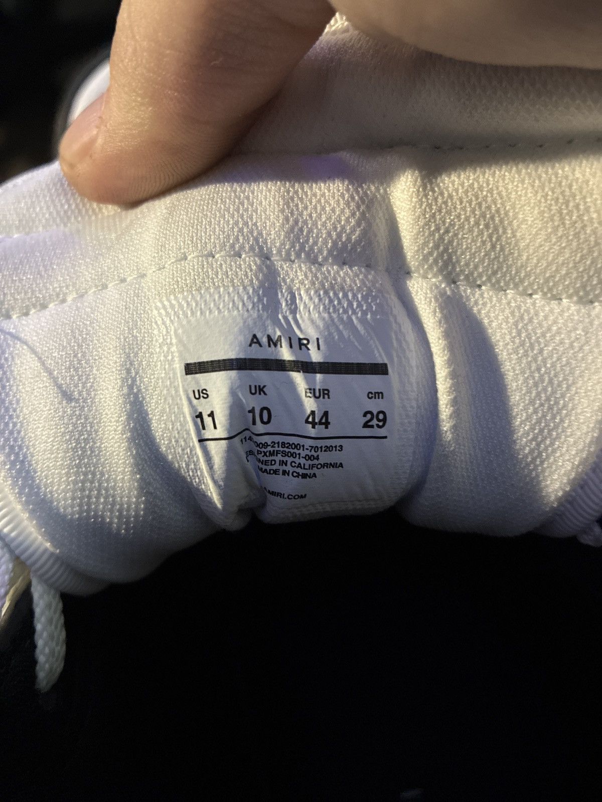 Amiri Amiri “Skeleton” hi top leather sneakers Size US 10.5 / EU 43-44 - 6 Thumbnail