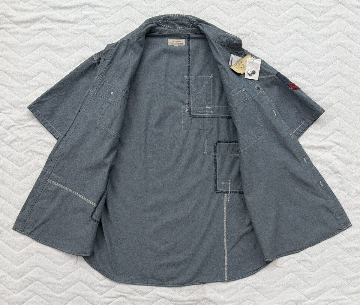Avirex Avirex U.S Navy Patch Shirt Military Workwear Denim Style Size US XXL / EU 58 / 5 - 15 Thumbnail