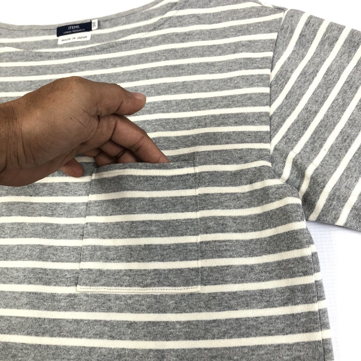Issey Miyake × URBAN RESEARCH DOORS iTEMS URBAN RESEARCH STRIPPED POCKET TSHIRT Size XS / US 0-2 / IT 36-38 - 2 Thumbnail