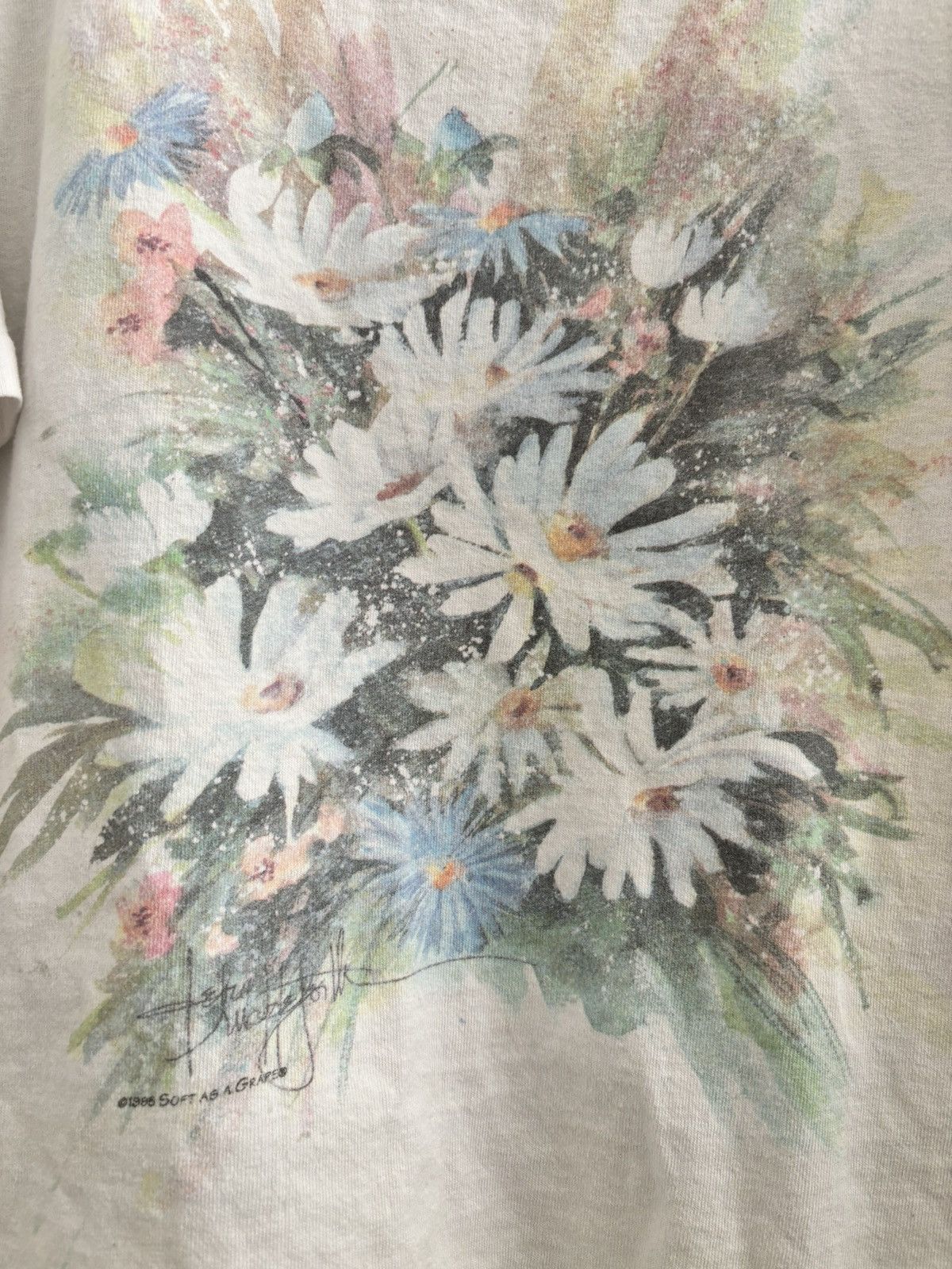 Vintage Vintage Flower art tee 90s Size L / US 10 / IT 46 - 2 Thumbnail