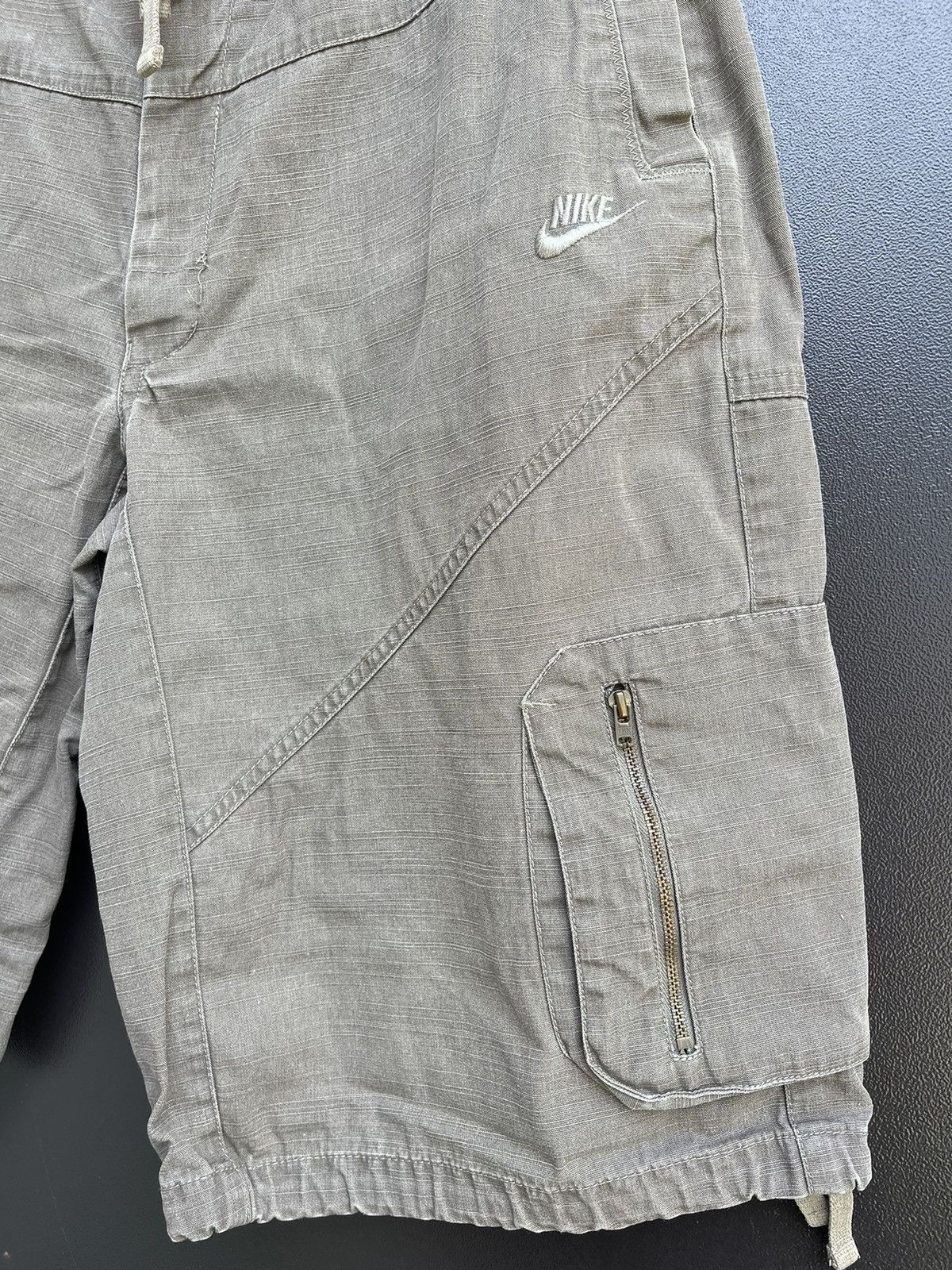 Vintage Nike Cargo Utility Shorts Mens Size L Olive Cotton Pockets Size US 34 / EU 50 - 3 Thumbnail