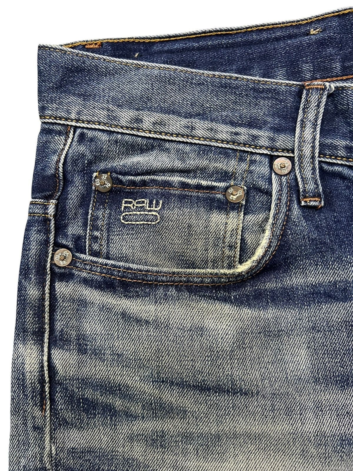 G-Star Vintage G-Star Raw 3301 - Faded Whisker Wash, Distressed Size US 32 / EU 48 - 8 Thumbnail