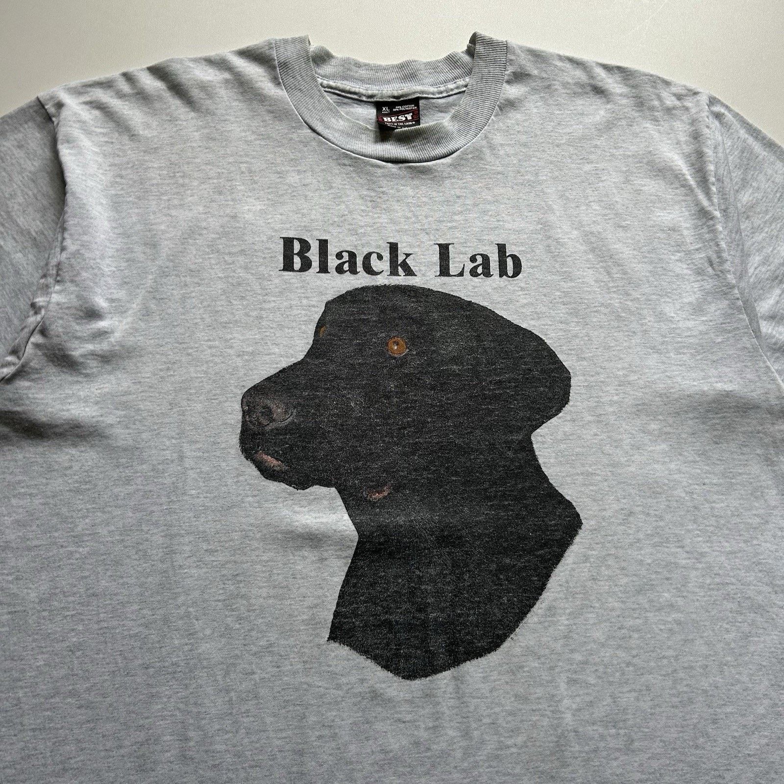 Fruit Of The Loom × Vintage Vintage Black Lab Dog Shirt XL Fruit Of The Loom Animal Art Size US XL / EU 56 / 4 - 2 Thumbnail