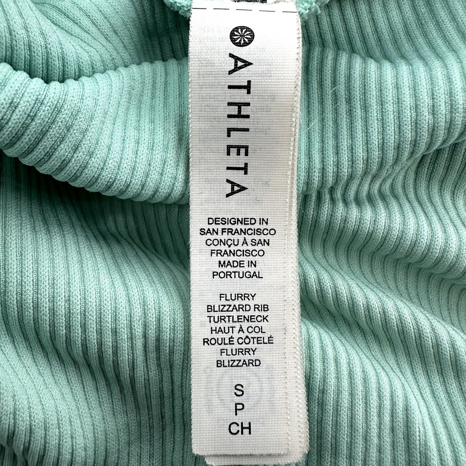 Athleta Athleta Flurry Blizzard Seamless Turtleneck Ribbed Green S Size S / US 4 / IT 40 - 3 Thumbnail