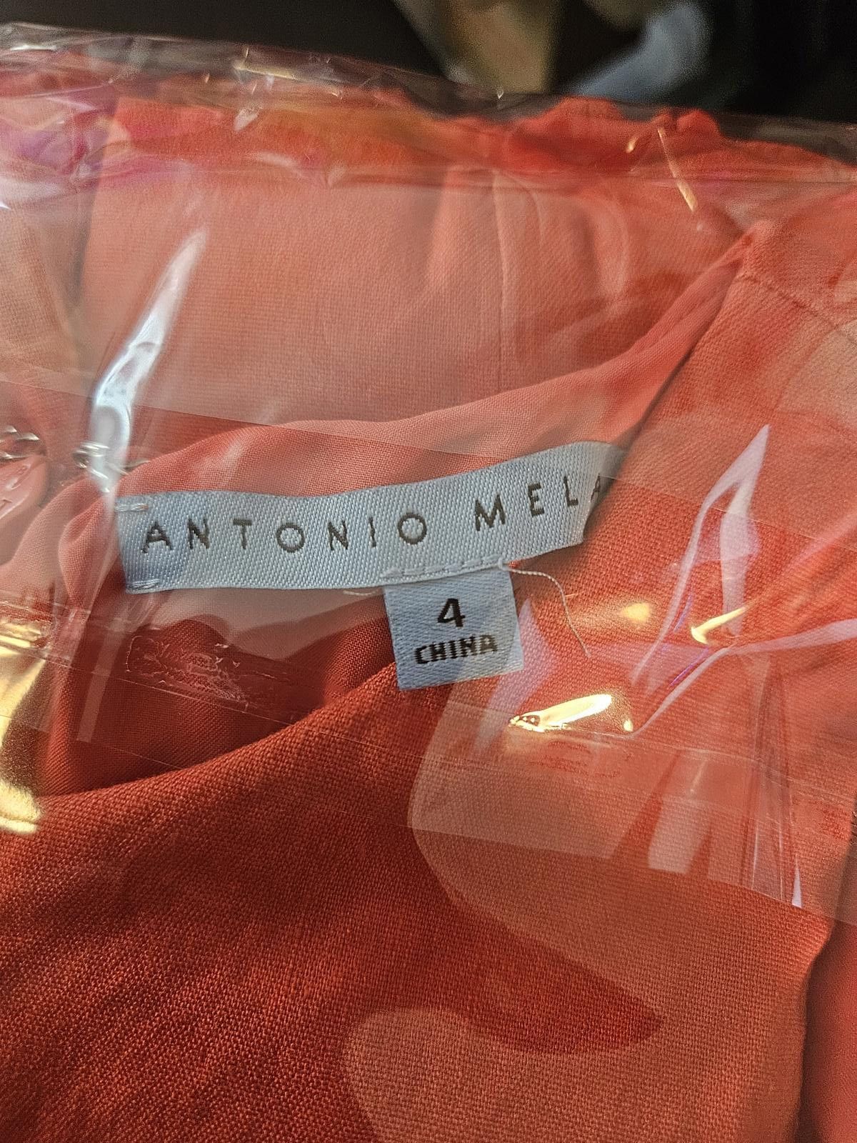 Designer Antonio Melani Women's Stylish Orange Dress Size S / US 4 / IT 40 - 6 Thumbnail