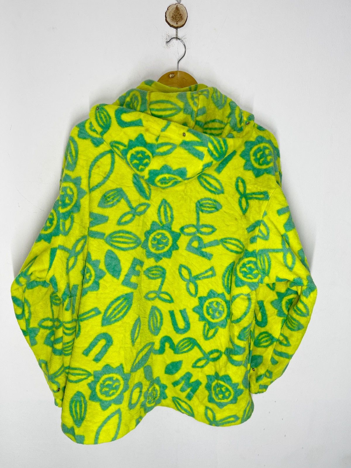 Ellesse × Goldwin Vintage Ellesse Neon Floral Fleece Button Jacket Size US M / EU 48-50 / 2 - 2 Thumbnail