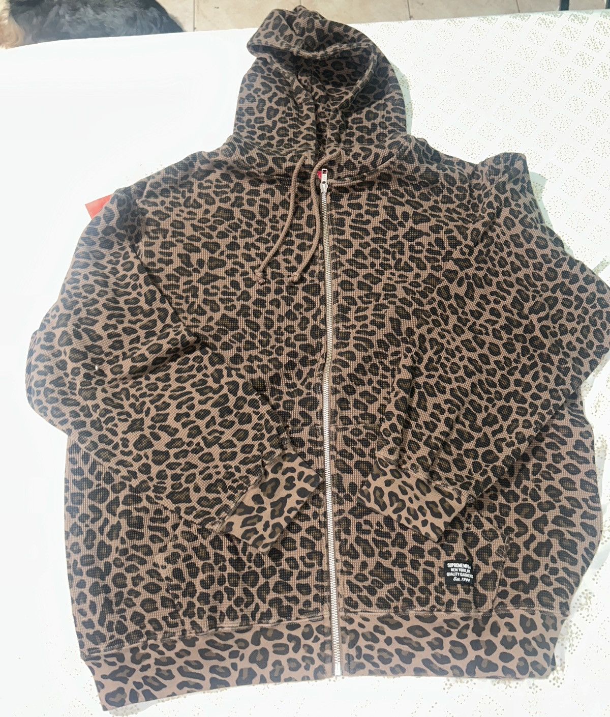 Supreme Supreme hooded zip up thermal ss25 leopard | Grailed