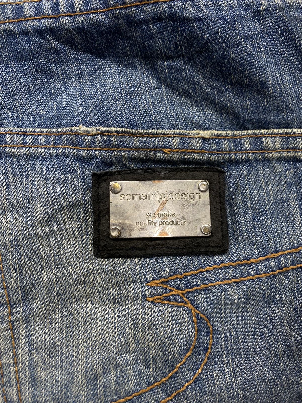 semanticdesign 2000s Semantic Design Croco clawmark Flare jean Size US 34 / EU 50 - 9 Thumbnail