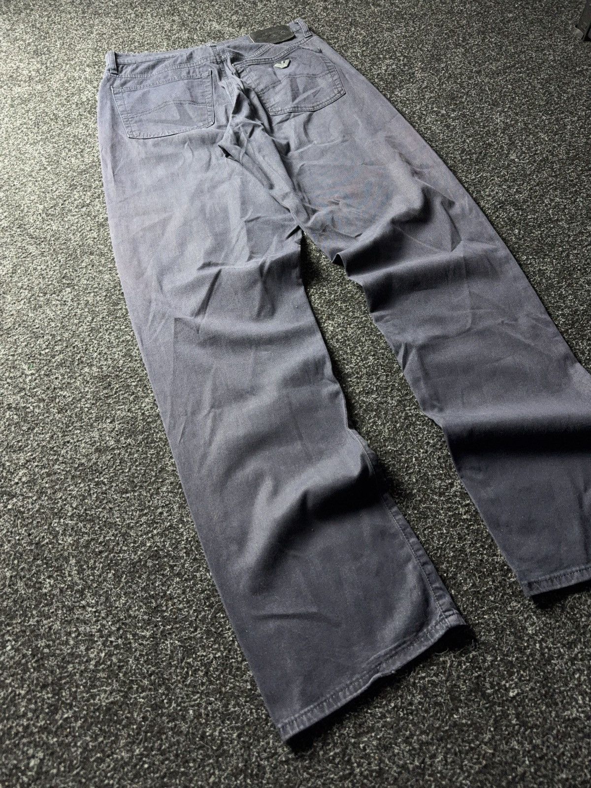 Armani 90s Armani Jeans Washed Faded Blue Straight Fit Denim Pants Size US 30 / EU 46 - 13 Thumbnail