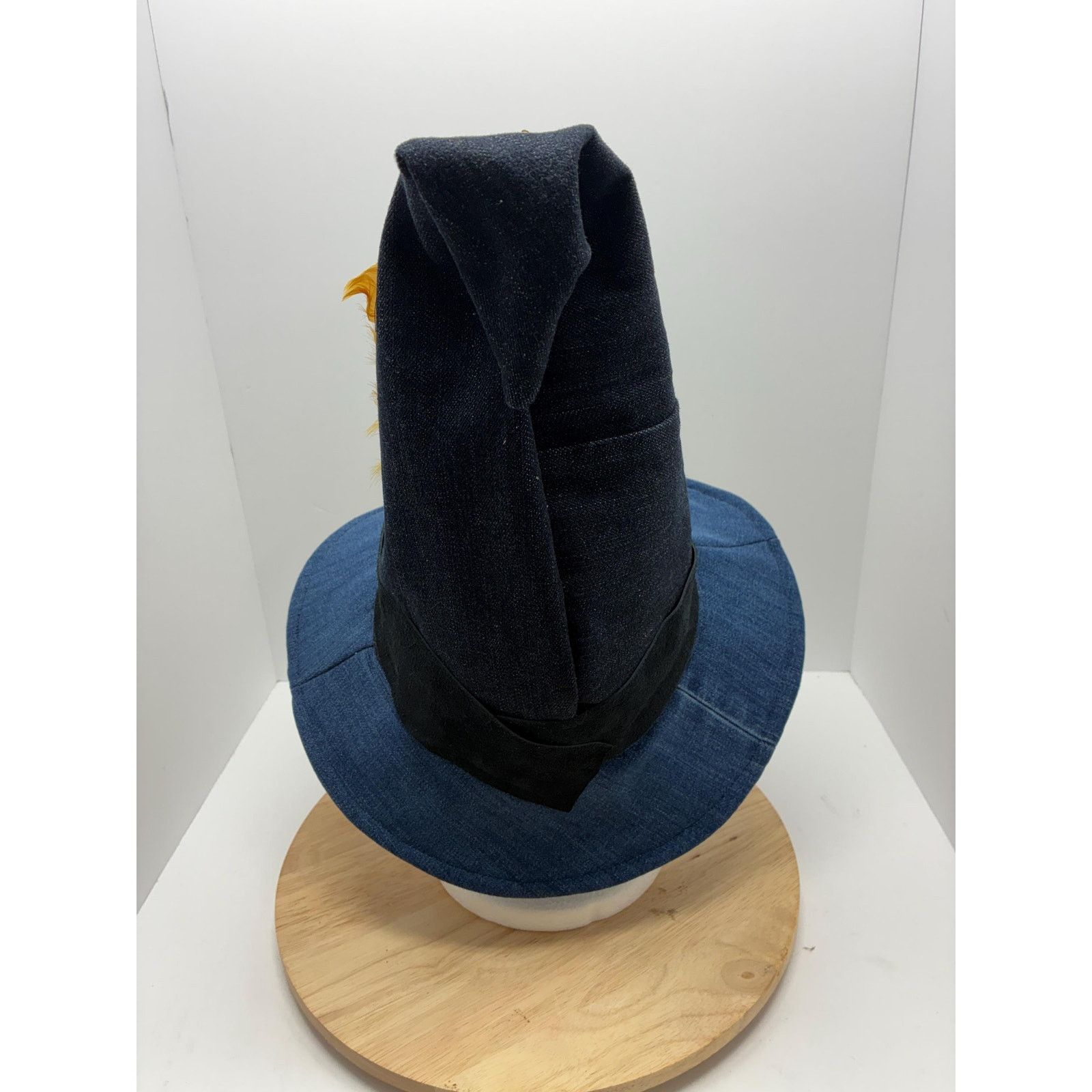 Other Handmade Wizard Hat Large – Denim Patchwork Witch Hat Size ONE SIZE - 5 Thumbnail