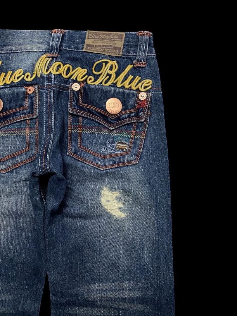 Vintage Vintage 90s Blue Moon Blue Mudwash Patchwork Distressed Size US 28 / EU 44 - 16 Thumbnail