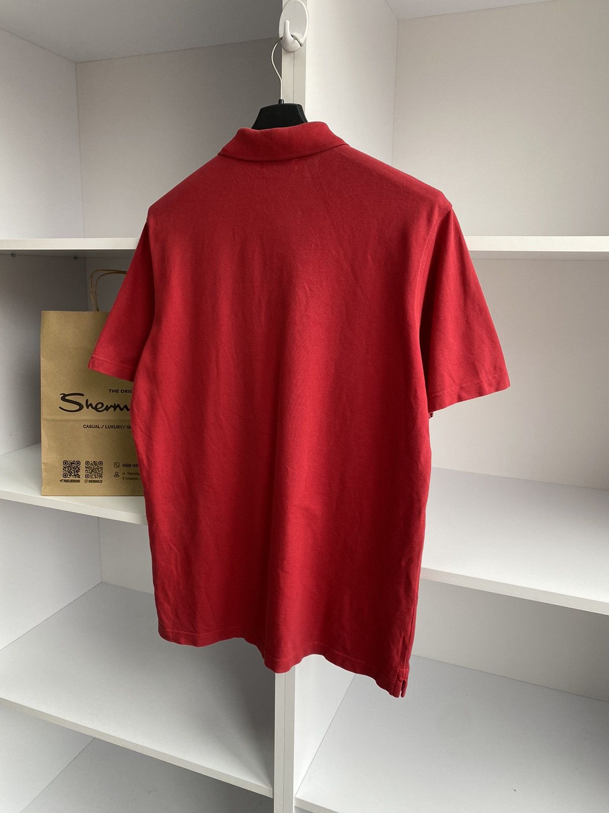 Burberry × Vintage Vintage Burberry Red Polo T-Shirt Size US M / EU 48-50 / 2 - 13 Thumbnail