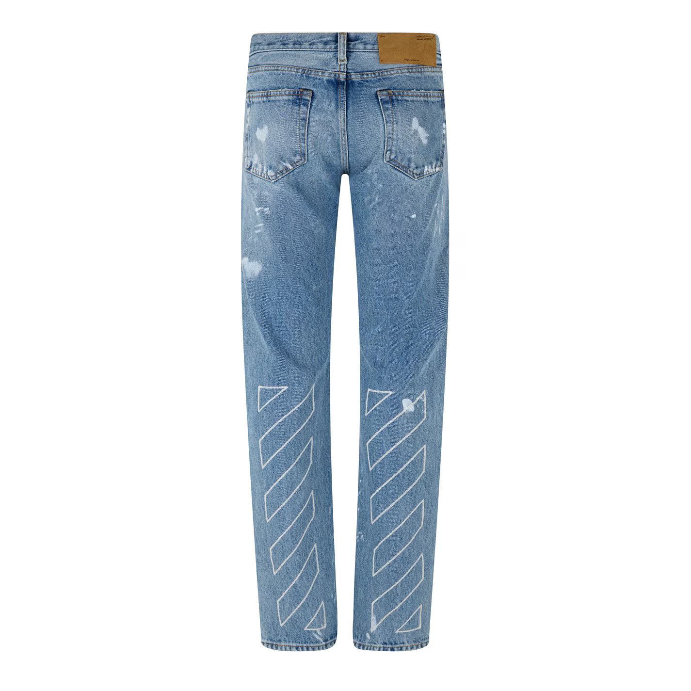 Off-White o1g2r1mq0326 Diagonal Slim Jeans in Blue Size US 33 - 2 Thumbnail