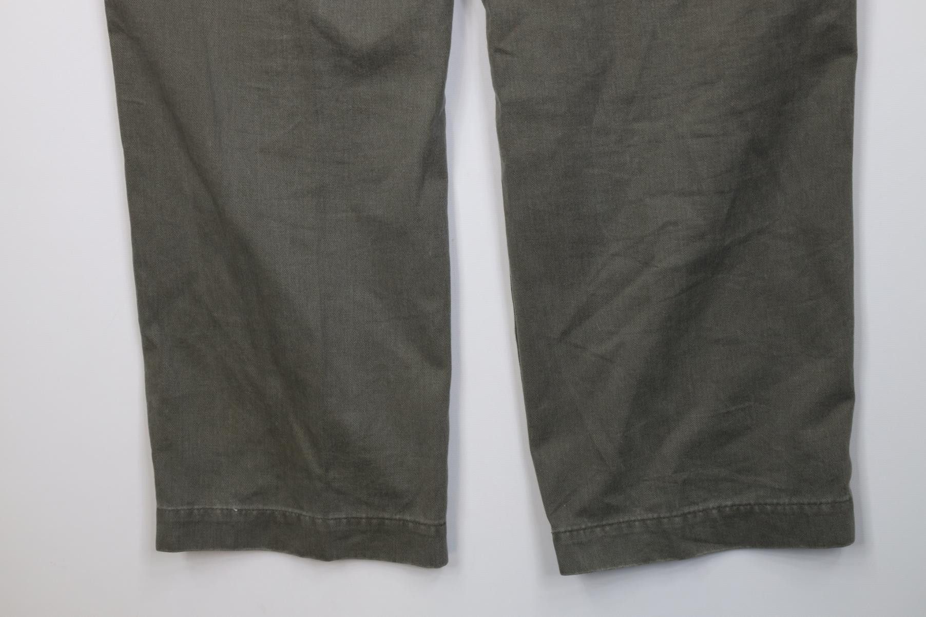 Lee Vintage 90s Y2K Lee Riveted Baggy Wide Leg Cargo Pants Green Size US 36 / EU 52 - 13 Thumbnail