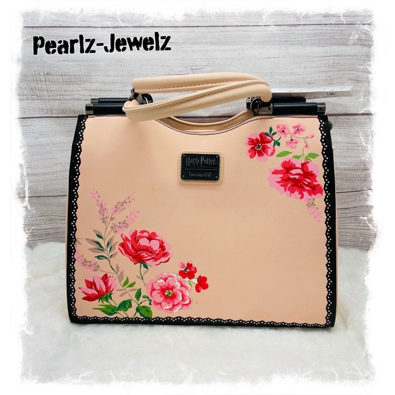 Disney Loungefly Harry Potter Hermione & Luna Floral Handbag Purse Size ONE SIZE - 3 Thumbnail