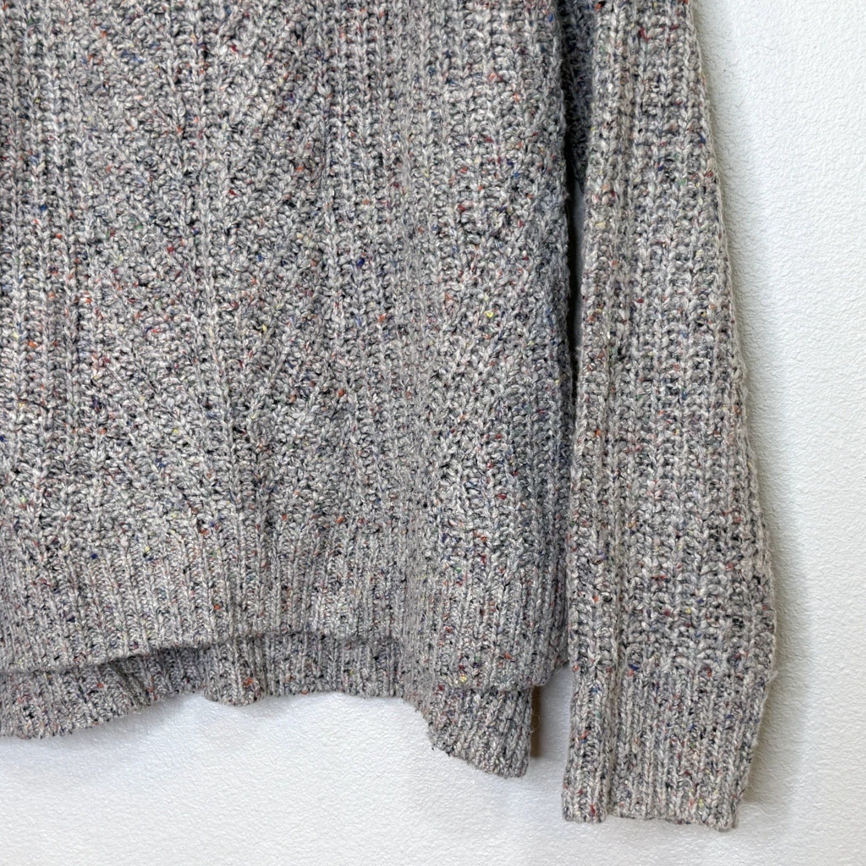 Madewell Madewell Turtle Neck Sweater Womens Size Medium Gray Pullover High Low Slits Size M / US 6-8 / IT 42-44 - 3 Thumbnail