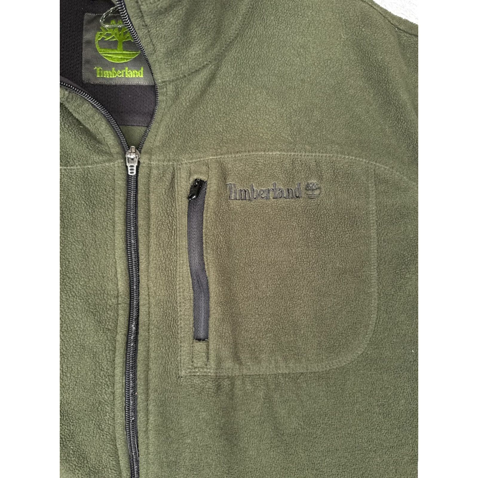 Timberland Timberland Jacket Mens Large Green Full Zip Mock Neck Fleece Polyester Hike Camp Size US L / EU 52-54 / 3 - 6 Thumbnail